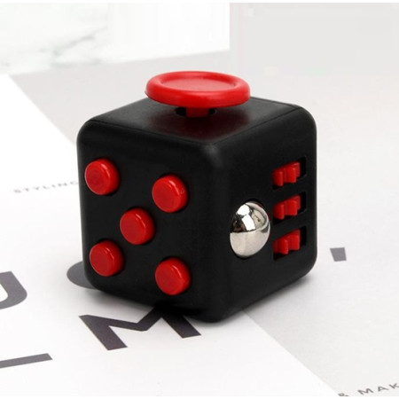 Кубик антистрес Fidget Cube 14453 3.5х3.5х4 см чорний з червоним