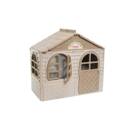 Ігровий будиночок зі шторками Doloni Toys 02550-s01eco 78х128х119 см бежевий