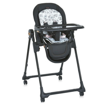 Стілець для годування El Camino Crystal ME-1037-B-Black-Gold чорний із золотистим
