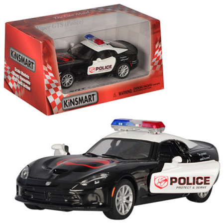 Поліцейська Машинка інертна Kinsmart Dodge Viper KT-5363-WP 12 см Поліцейська Машинка інертна Kinsmart Dodge Viper KT-5363-WP 12 см