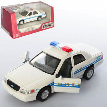 Поліцейська Машинка інертна Kinsmart Ford Crown Victoria Police Interceptor KT-5342-W 12 см