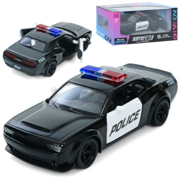 Машинка поліцейська інертна Auto Mir Dodge Challenger SRT 2018 AS-3128 12 см