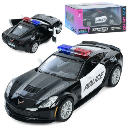 Машинка поліцейська інертна Auto Mir Chevrolet Corvette Grand Sport AS-3135 12 см