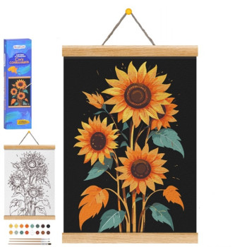 Картина за номерами Limo Toy Сім'я соняшнику M 6085 UA 30х40 см