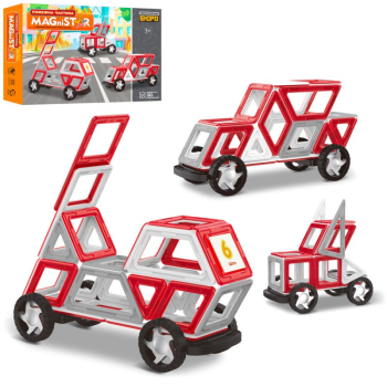 Конструктор магнітний Limo Toy Транспорт KB-1015 57 деталей