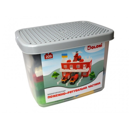 Конструктор ігровий Doloni Toys Пожежно-рятувальна частина 013888-35 209 деталей