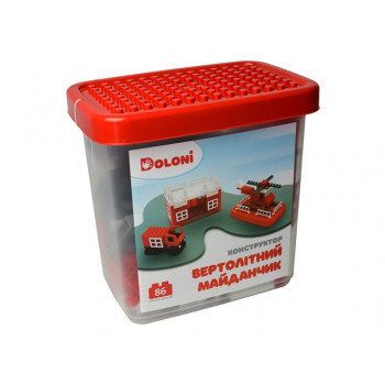 Конструктор ігровий Doloni Toys Вертолітний Майданчик 013888-31 86 деталей