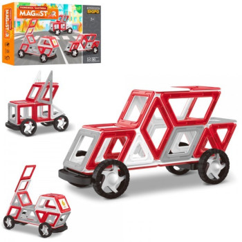 Конструктор магнітний Limo Toy Транспорт KB-1017 58 деталей