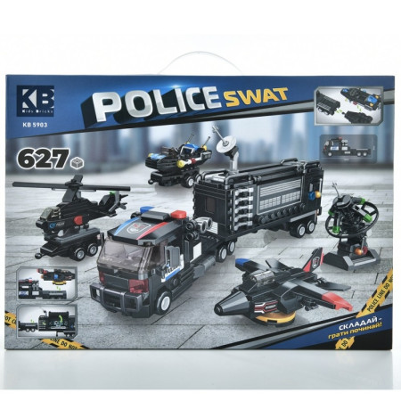 Конструктор ігровий Limo Toy Поліцейська техніка KB-5903 627 деталей