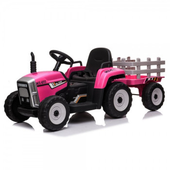 Електромобіль дитячий Bambi Трактор M-4479EBLR-8 рожевий