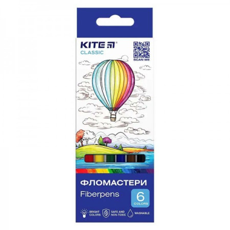 Набір фломастерів Kite K-446 6 кольорів