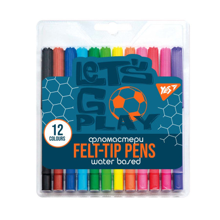 Набір фломастерів YES Football 650483 12 кольорів