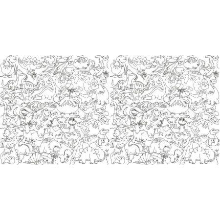 Шпалери-розмальовки Динозаврики 60*120 C-120001 Шпалери-розмальовки Динозаврики 60*120 C-120001