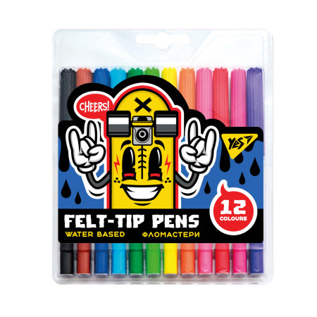 Набір фломастерів YES Skate boom 650471 12 кольорів