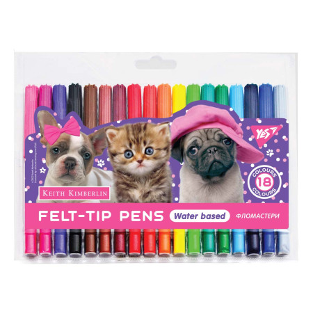 Набір фломастерів YES Keith Kimberlin 650491 18 кольорів