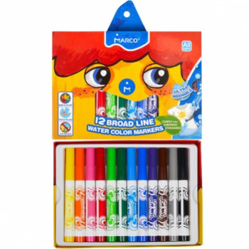 Набір фломастерів Marco Super Washable 1632-12CB 12 кольорів