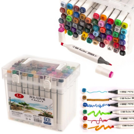 Набір фломастерів-маркерів 064710 60 кольорів