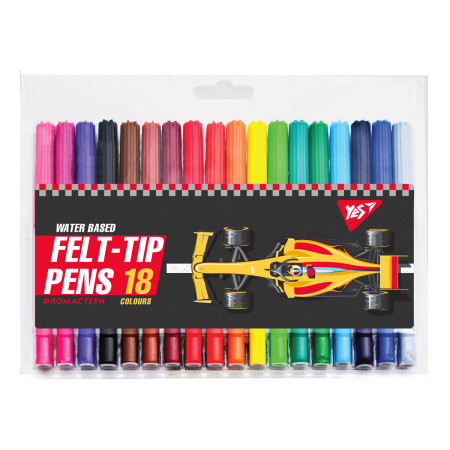 Набір фломастерів YES Race legend 650494 18 кольорів