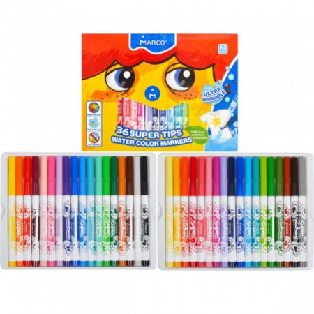 Набір фломастерів Marco Super Washable 1630-36CB 36 кольорів