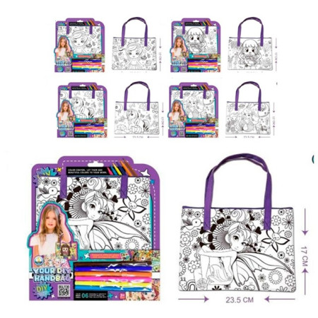 Набір для творчості Сумка-розмальовка Z186-4A-B-C-D-E 17х23.5 см