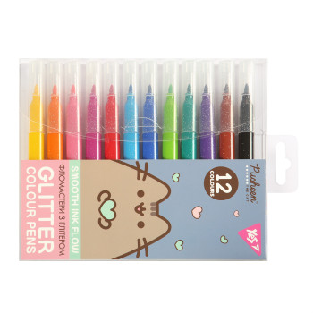 Набір фломастерів глітерних YES Pusheen 650588 12 кольорів