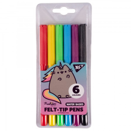 Набір фломастерів YES Pusheen rainbow 650540 6 кольорів