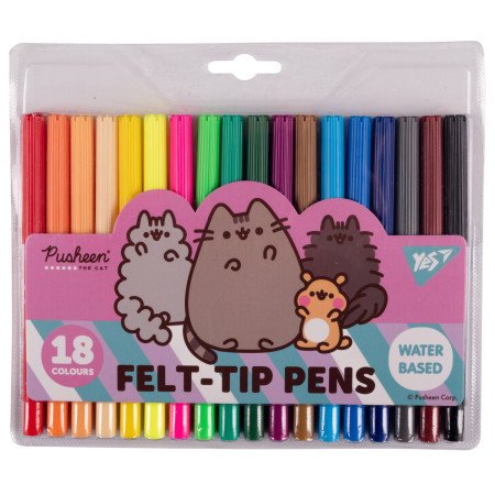 Набір фломастерів YES Pusheen friends 650550 18 кольорів
