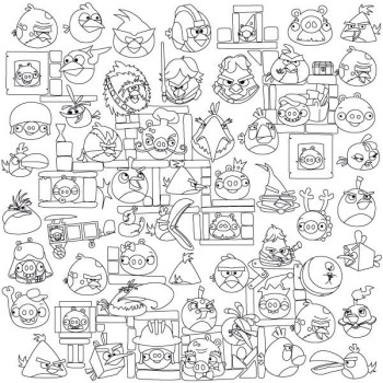 Шпалери-розмальовки Angry Birds 60*60 C-60001
