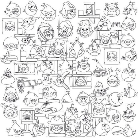 Шпалери-розмальовки Angry Birds 60*60 C-60001
