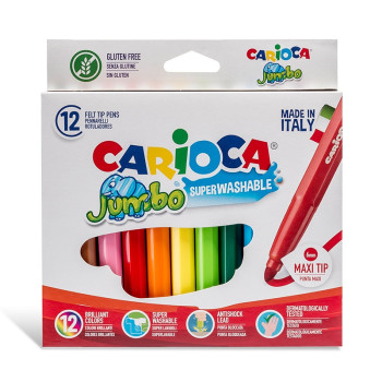 Фломастери для малювання Carioca Jumbo 40569 12 кольорів