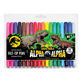 Набір фломастерів YES Jurassic World 650496 18 кольорів