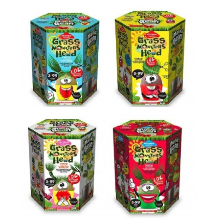 Набір креативного творчості Danko toys Grass monsters head GMH-01-01U-02U-03U-08U Набір креативного творчості Danko toys Grass monsters head GMH-01-01U-02U-03U-08U