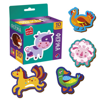 Гра розвиваюча магнітна Vladi Toys Ферма VT3106-36 10 деталей