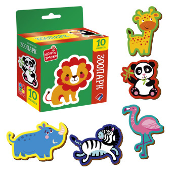 Гра розвиваюча магнітна Vladi Toys Зоопарк VT3106-39 10 деталей