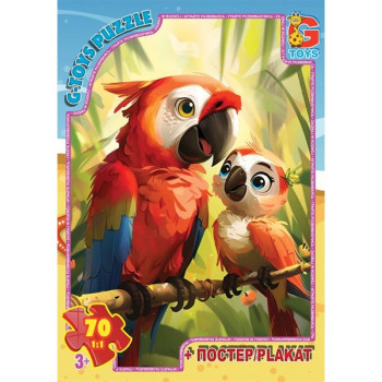 Пазли G-Toys Звірята з усього світу AG05 70 деталей