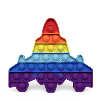 Антистрес іграшка Pop It Літак веселка пухирця 5077