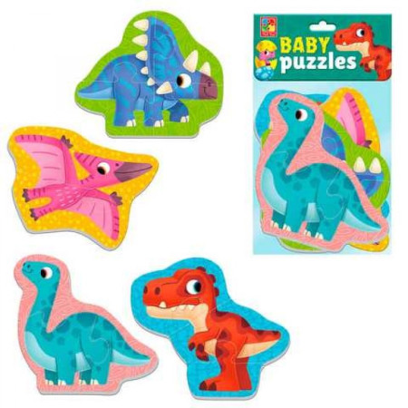 Пазли м'які Vladi Toys Динозаврики VT1106-93 4 шт