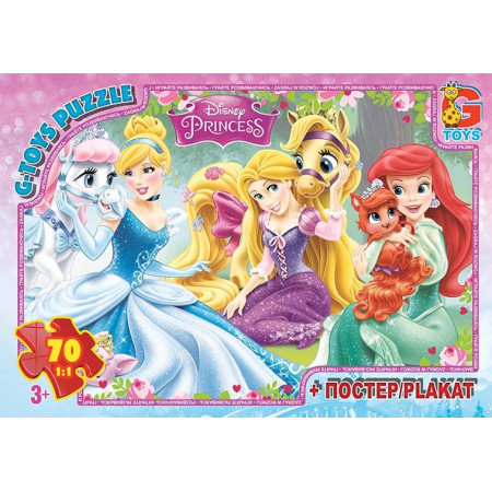 Пазли G-Toys Принцеси Дісней PD85 70 деталей