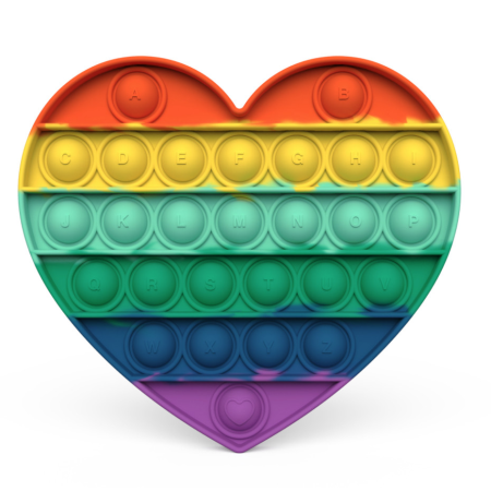Антистрес іграшка Pop It Райдужне серце пухирця 5085