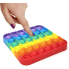 Антистрес іграшка Pop It Квадрат пиріг веселка 5014
