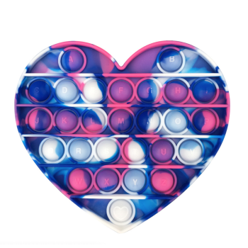 Антистрес іграшка Pop It Сині серце пухирця 5083