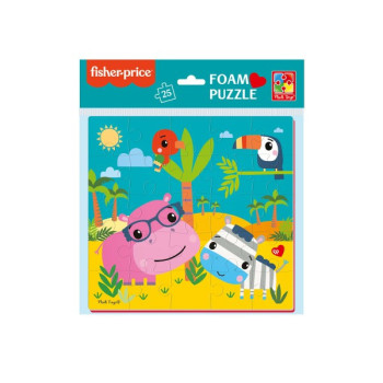 М'які пазли Vladi Toys Fisher Price Бегемот і зебра VT1109-04 22х23 см