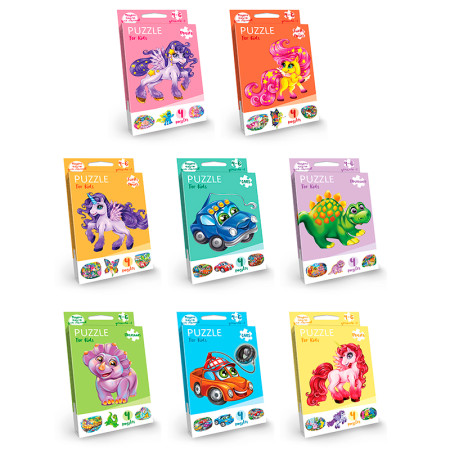 Пазли Danko Toys Puzzle For Kids PFK-05-06-07-08-09-12 4 шт