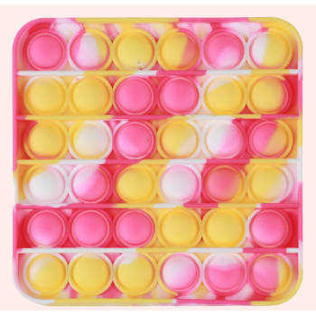 Антистрес іграшка Pop It Рожевий квадрат пухирець 5099