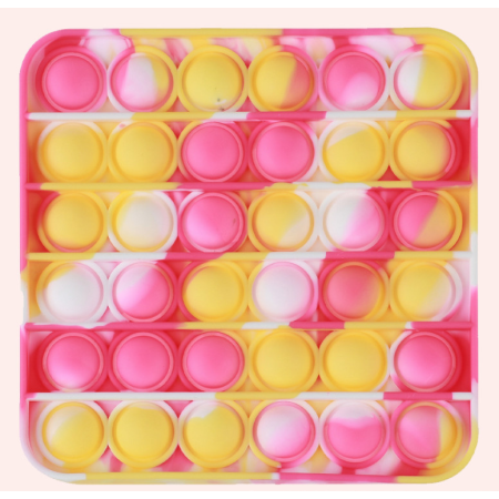 Антистрес іграшка Pop It Рожевий квадрат пухирець 5099