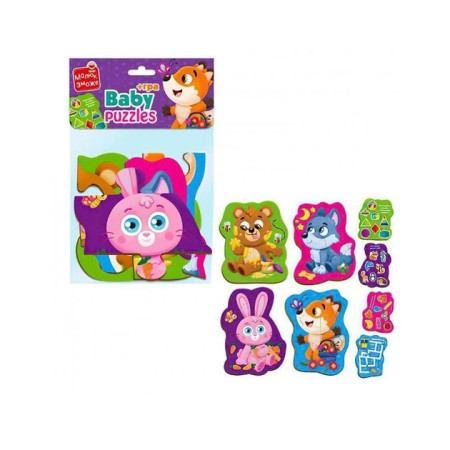 Пазли з грою Vladi Toys Лісові звірі VT1722-22