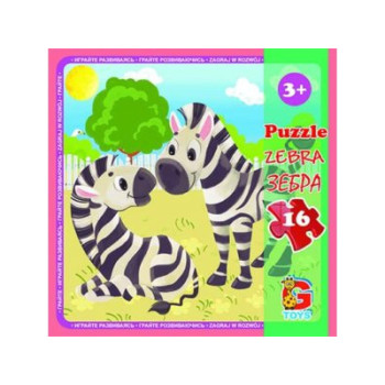 Пазли G-Toys Зоопарк LZ05 16 деталей