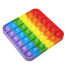Антистрес іграшка Pop It Квадрат пиріг веселка 5014
