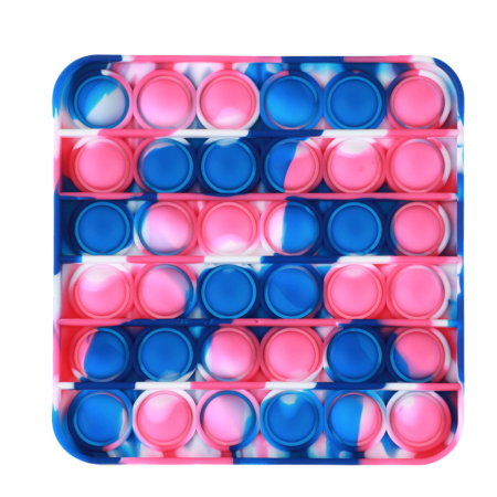 Антистрес іграшка Pop It Синій квадрат пухирця 5148