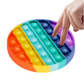 Антистрес іграшка Pop It Круг пухирець веселка 5013
